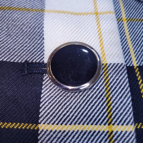 Kasper Plaid Blazer Jacket – Black, White & Yellow Check - Picture 9 of 9